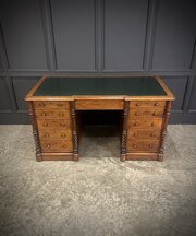 Victorian Figured Walnut Desk 