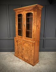 Victorian Walnut Glazed Bookcase 