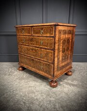 William & Mary Oyster Veneered Chest Of Drawers