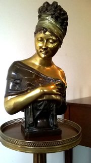 Superb Bronze Bust Of Juliette Recamier