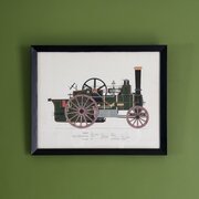 1960s Vintage Steam Traction Engine Print Peggy 