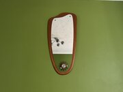 Asymmetric Teak Mid Century Wall Mirror, 1960s 