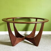 G Plan Astro Round Coffee Table In Teak And Glass