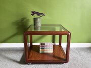 G Plan Solid Teak And Glass Cube Coffee Table
