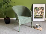 Genuine Lloyd Loom Lusty Chair In Green, 1957 