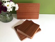 Mid Century Set Of Real Teak / Mahogany Table Mats