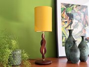 Rewired Teak And Brass Table Lamp | Mid Century