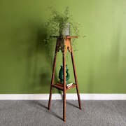 Solid Oak Arts And Crafts Plant Stand / Table