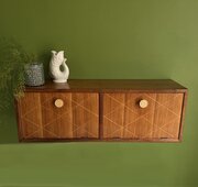 Teak 1950s Twin Wall Cabinet, Bureau & Drinks 