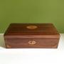 Victorian Mahogany Box, Original Key & Blue Lining