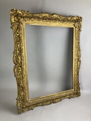 Quality 19th C. Gilt Plaster Swept Picture Frame 