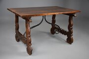 17thc Walnut Spanish Table With Original Patina