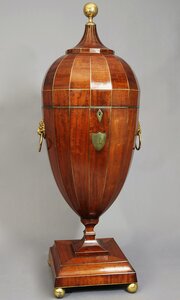 Extremely Rare Large 18thc Mahogany Cutlery Urn