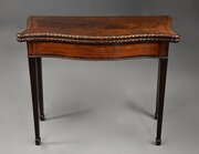 Fine 18th Century Serpentine Mahogany Card Table