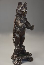 Finely Carved 19thc Black Forest Bear Hall Stand