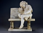 Late 19thc Alabaster Figure ‘Sleeping Child 