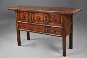 Late 19thc Rustic Chinese Elm Dresser Or Sideboard
