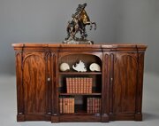 Mid 19thc Mahogany Breakfront Bookcase 
