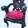 Carved Oriental Hardwood Armchair