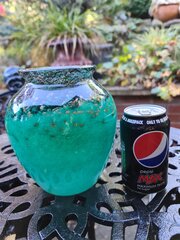 Large Early Aventurine Vasart Glass Vase C1930