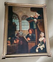 Oil Painting After William Hogarth The Long Sermon