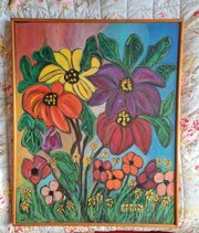  Oil On Canvas – A Vase Of Flowers. J.Milton