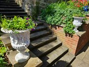 Pair Of Handsome Mid 20th Century Terracotta Urns