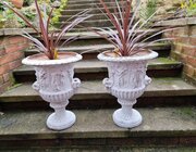 Pair Of Handsome Mid 20th Century Terracotta Urns