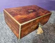 Rosewood Brass Edged, Inlaid Writing Slope C1830