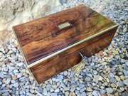 Rosewood Brass Edged, Inlaid Writing Slope C1830