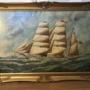 19th Marine Seascape Painting Of Norwegian Schooner