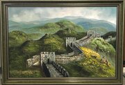 Great Wall Of China Antique Oil Painting