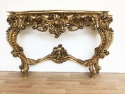 Huge Console Table Rococo Marble Carved Gilt Wood