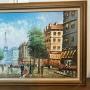 Impressionist Painting Paris Scene By Caroline Burnett antique art