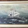 Huge Marine Seascape Cutty Sark Signed Oil Painting 