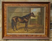 Pair Of Horse Portraits On Oak Panel