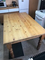 Pine Farmhouse Kitchen Table Seats 6