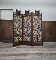 Antique Chinoiserie Three Fold Screen