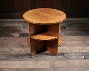 Art Deco Walnut Book & Lamp Table