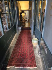 Enormous Antique Afghan Runner 7.3 Metres
