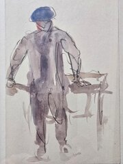 Irish Painting Michael Healy Original Watercolour 