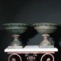 Pair of Cast Iron Garden urns