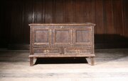 Rare Pine Chest In Original Paint  