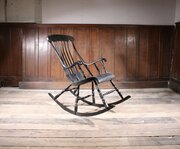 Swedish Rocking Chair In Original Paint
