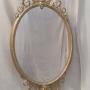 Large Antique Gilt Oval Wall Mirror c1880