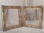 Large Pair Of Antique Mirror, Parcel Gilt C1880