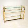 1970s Lucite & Gold Leaf Console Table by Curvasa