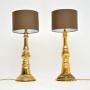 1970’s Pair of Vintage Brass Table Lamps