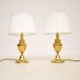 1970s Pair of Vintage Brass Table Lamps