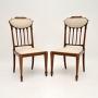 2 x Antique Edwardian Inlaid Mahogany Side Chairs